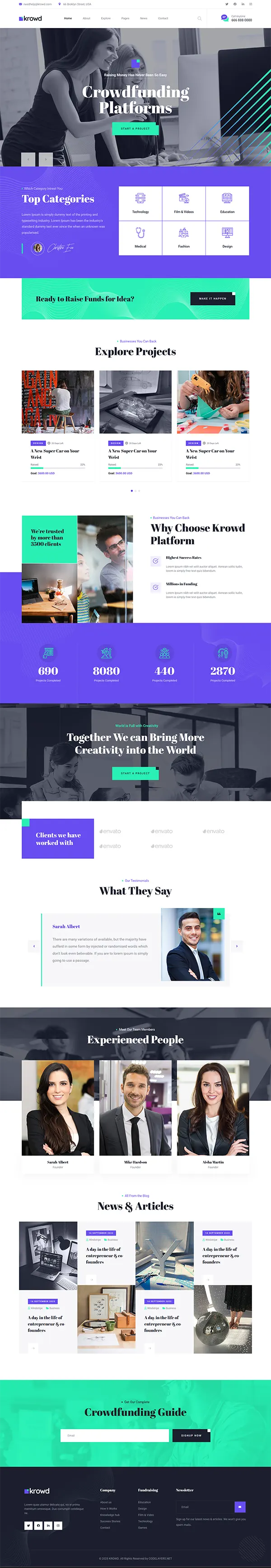 Krowd - Joomla 6 Crowdfunding Projects & Charity Template